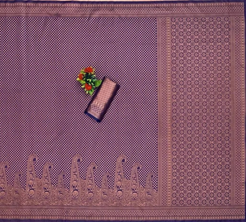 Women's Banarasi Soft Silk Saree With Blouse