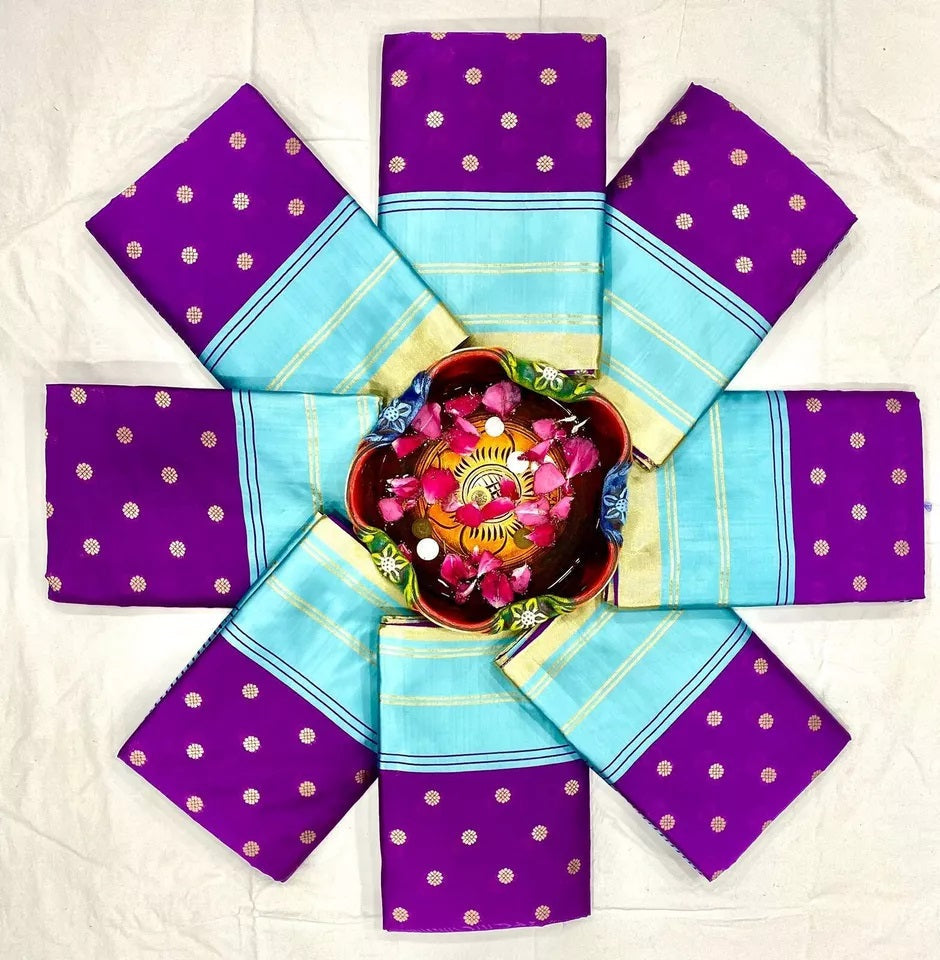 Soft Lichi Silk Rich Pallu & Jacquard Work Saree With Blouse