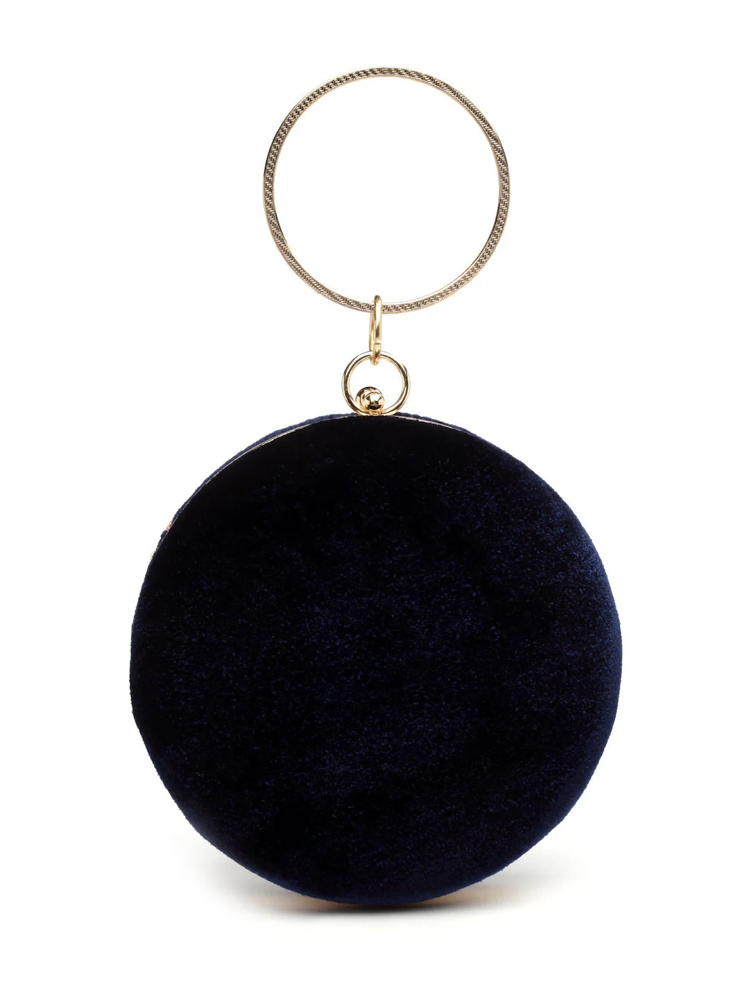 Embroidered Velvet Clutch