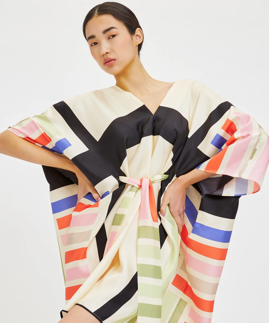 Soft Satin Silk Kaftan, Casual Wear Caftan For Women's