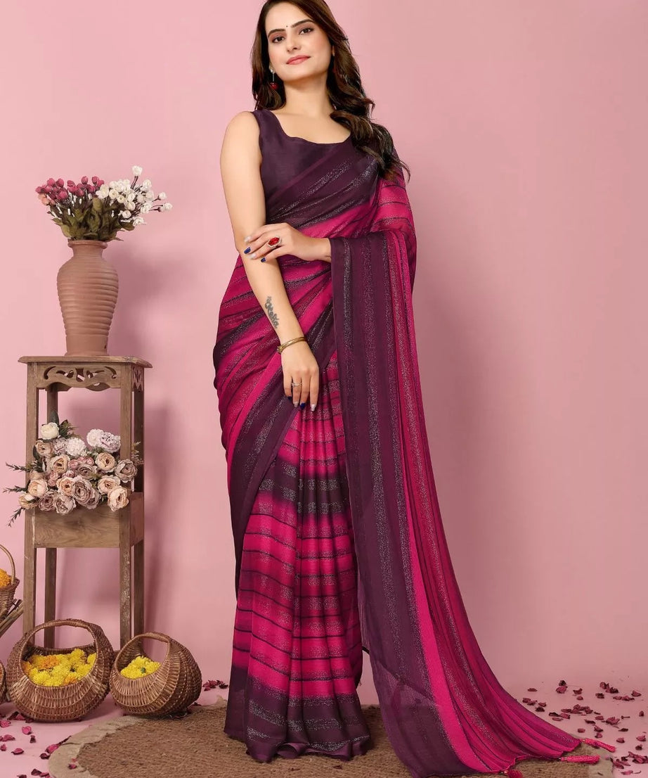 Traditional Rangoli Zari Silk Saree Blouse