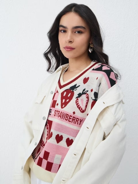 Berry Love Women Oversized Sweaters