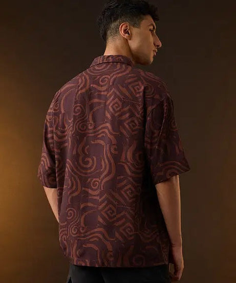 Men's Avatar Elements Oversized 100% Rayon Shirt
