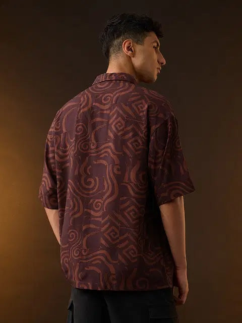 Men's Avatar Elements Oversized 100% Rayon Shirt