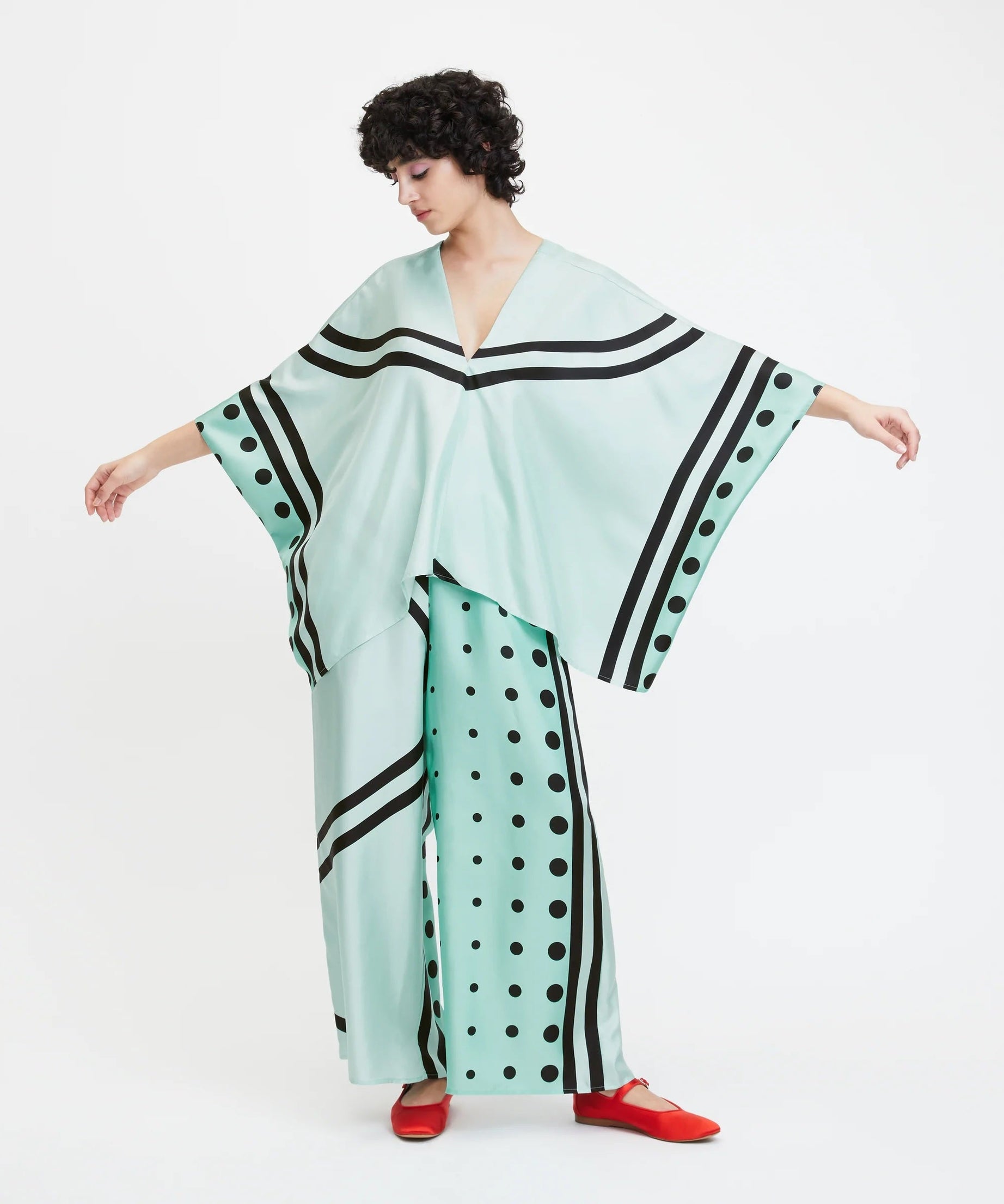 Soft Satin Silk Co-ord Set , Printed Women's Co-ord