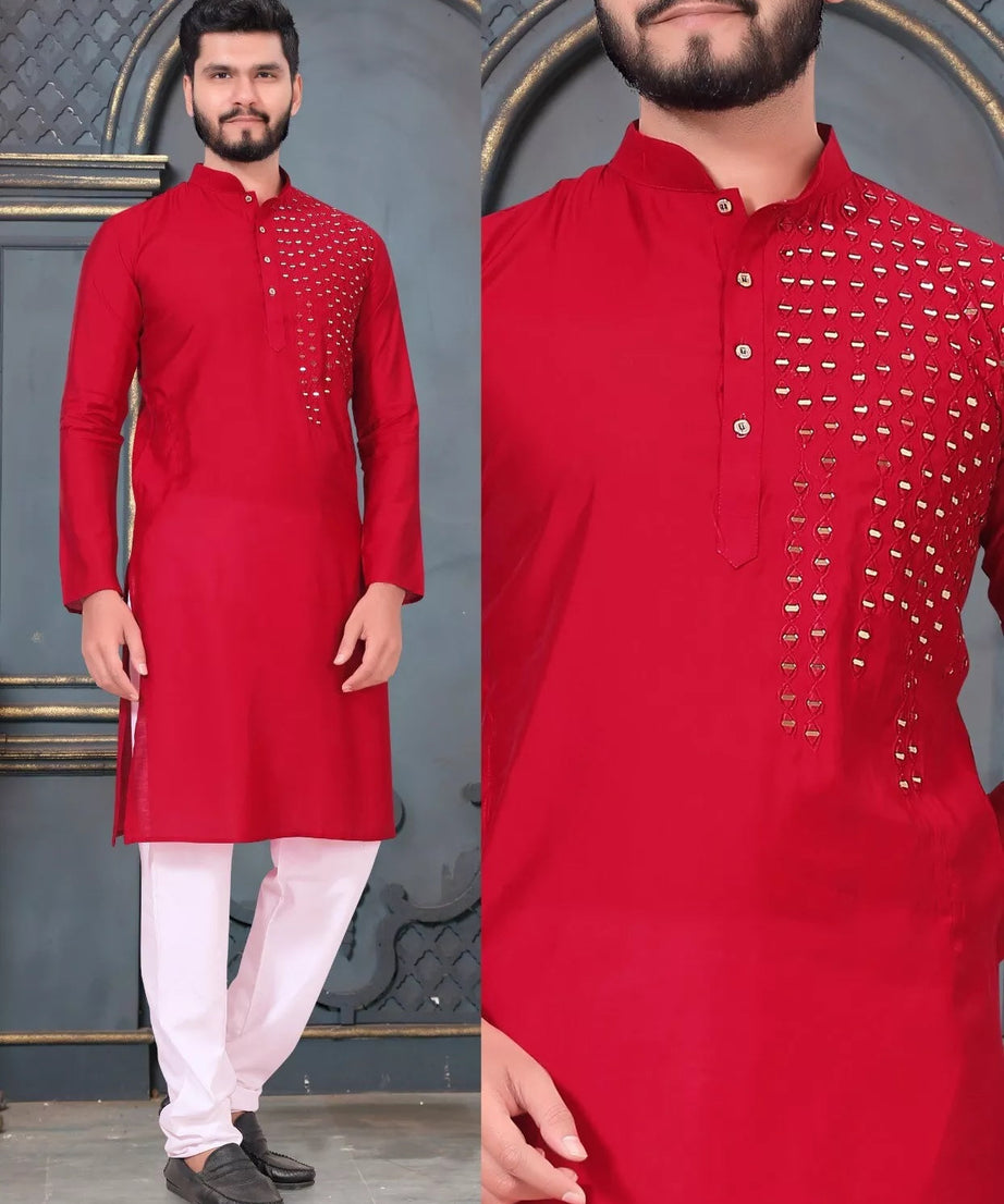 Viscose with kurta pajama set For Men's