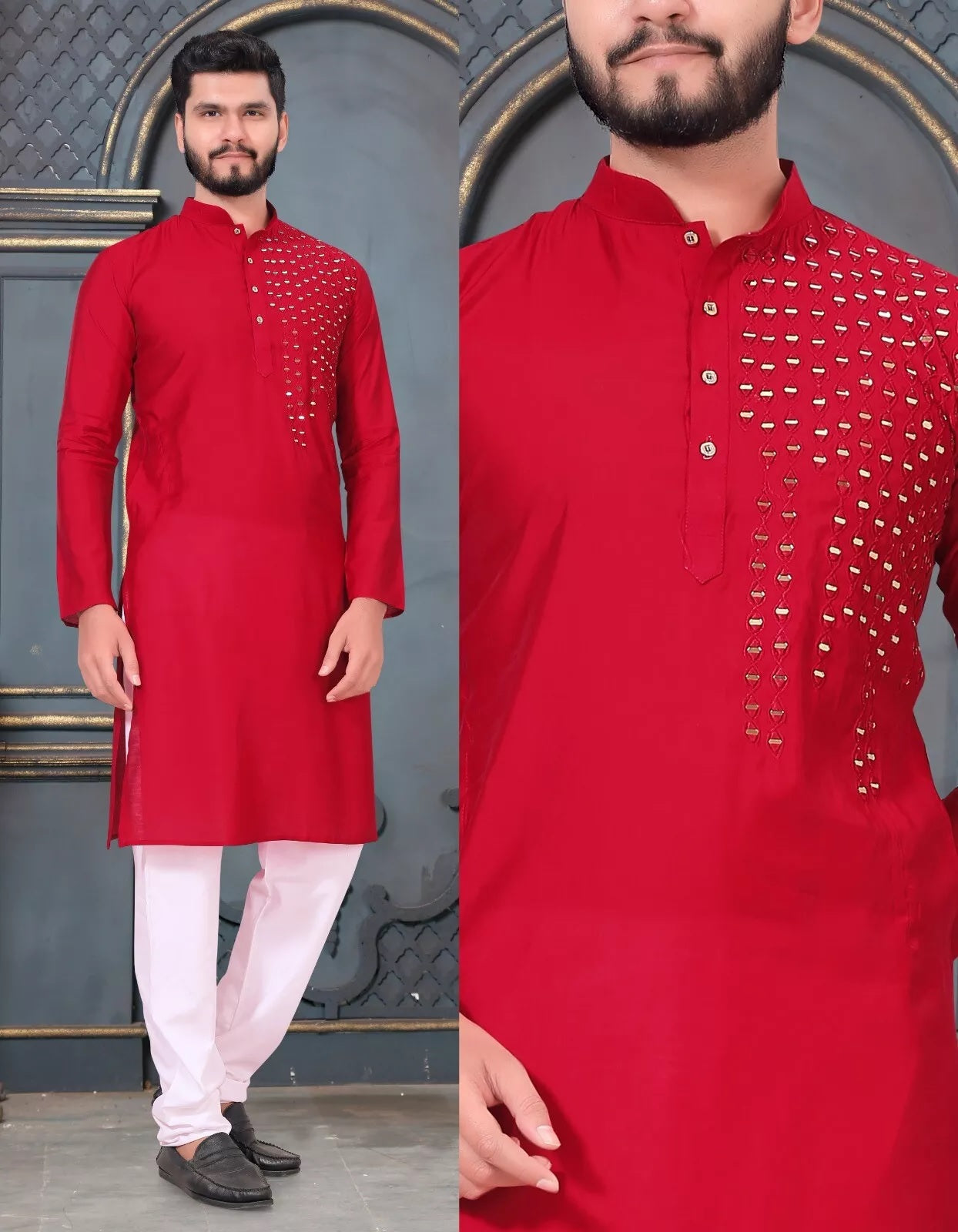 Viscose with kurta pajama set For Men's