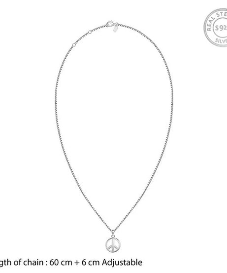 Silver Heavenly Peace Pendant With Box Chain For Him