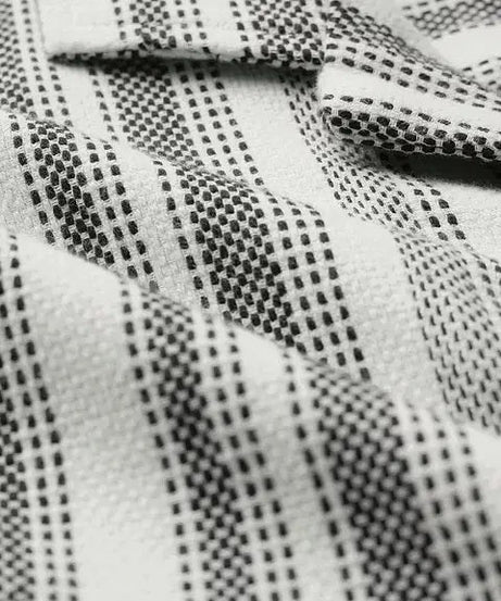 Monochrome Stripes Men Textured Shirts