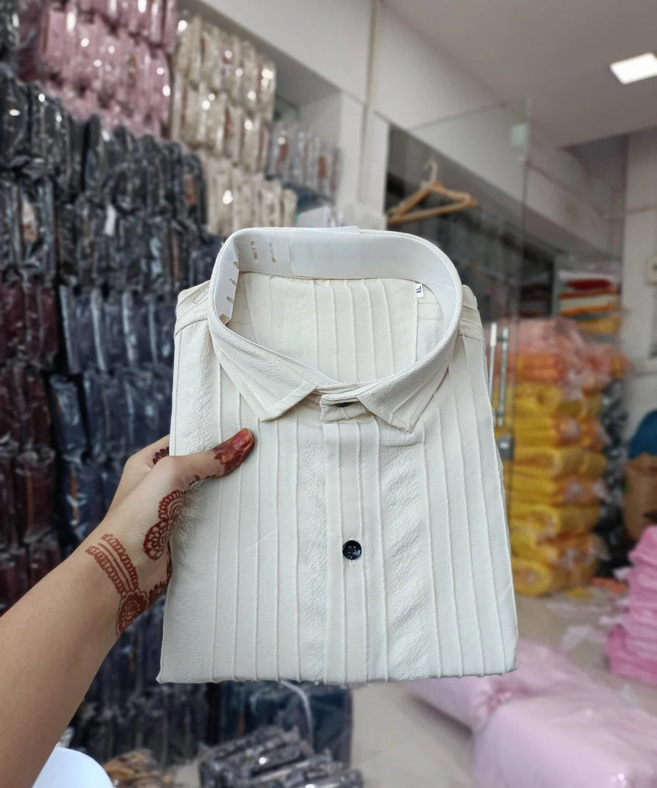 Short Sleeve Popcorn Shirt For Men's