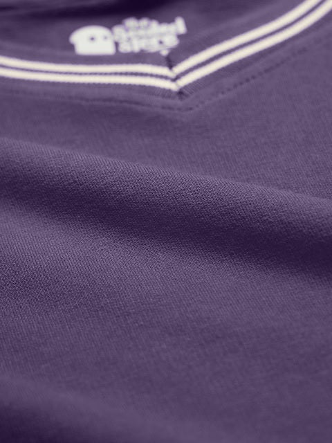 Solids Deep Violet Oversized T-Shirts