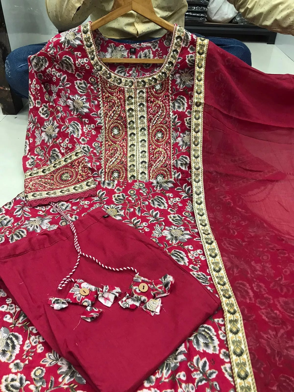 Cotton Print Fancy Bollywood Style Kurti Pant Dupatta