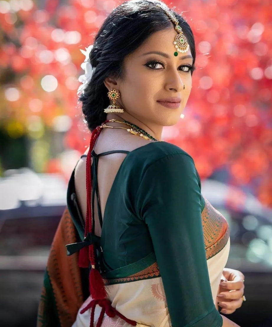 Classic Banarasi Soft Silk Saree, Fancy Wedding Sari & Blouse