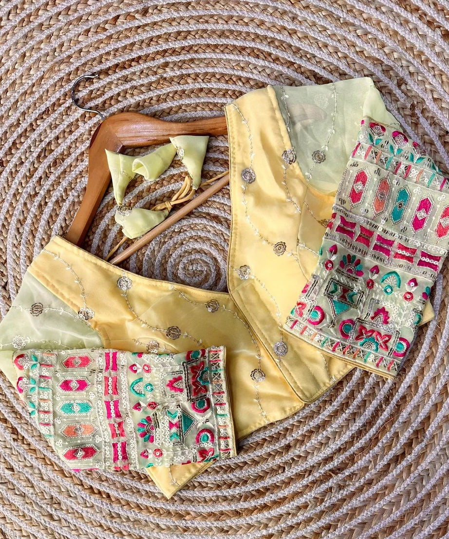 Full Stitched Milan Georgette Fancy Designer Traditional Look Blouse Choli