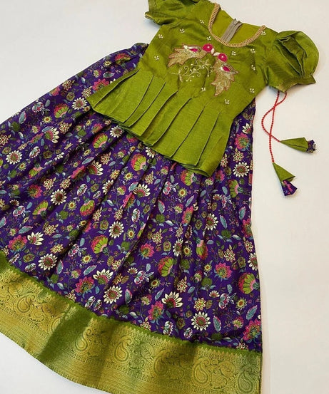 Soft Dolla Silk Full Stitched Wedding Wear Girls Lehenga Blouse