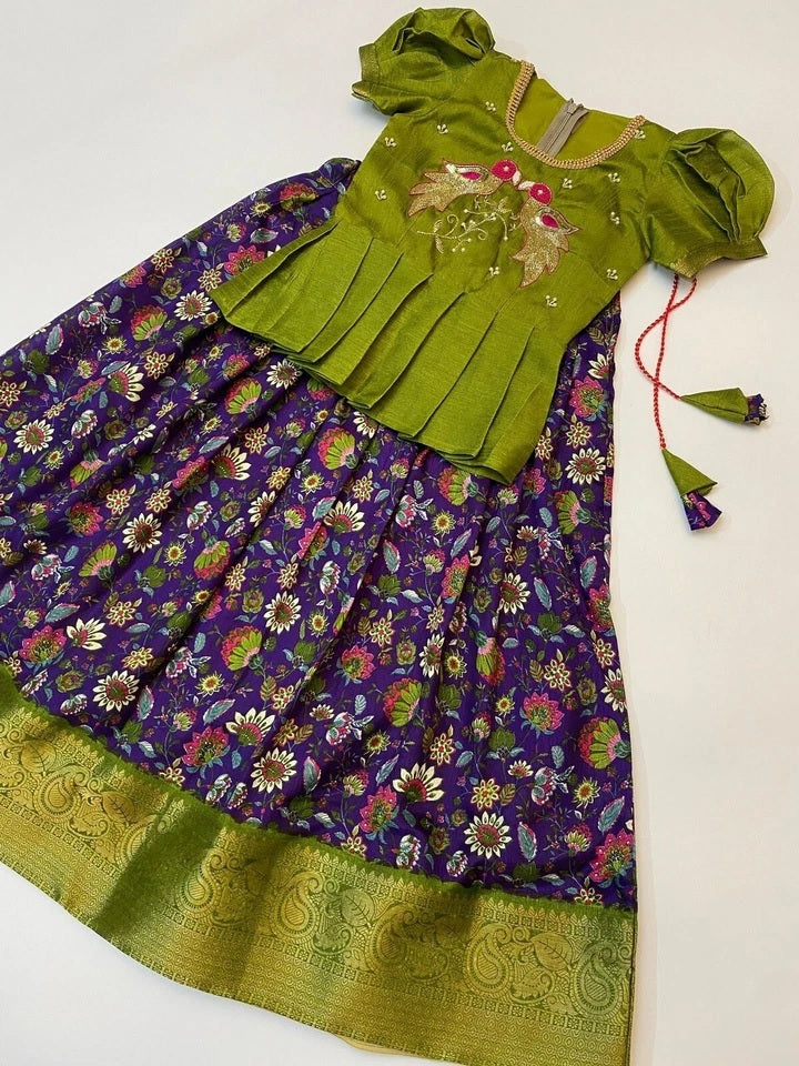 Soft Dolla Silk Full Stitched Wedding Wear Girls Lehenga Blouse