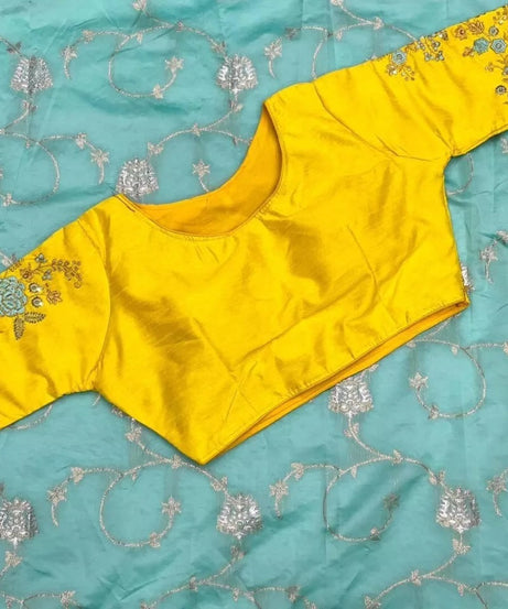 Lichi Silk With Rich Zari & Badla Zari Work Rich Embroidery Lace Saree With Blouse