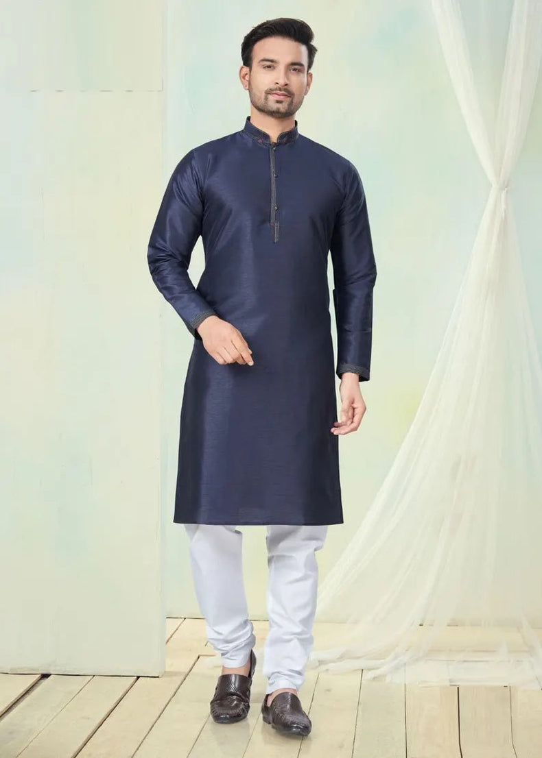 Pure Silk Kurta Pajama For Men's