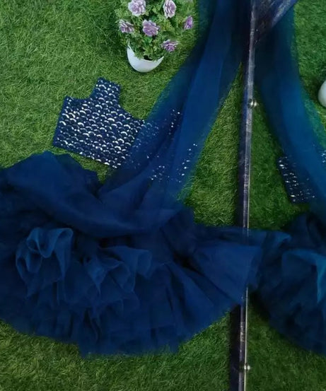 Heavy Net Full Flair Lehenga Dress