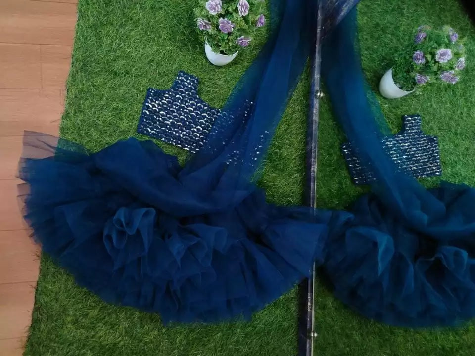 Heavy Net Full Flair Lehenga Dress