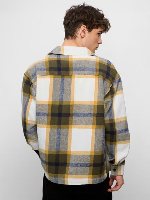 Plaid Sunbeam Men Flannel Shackets