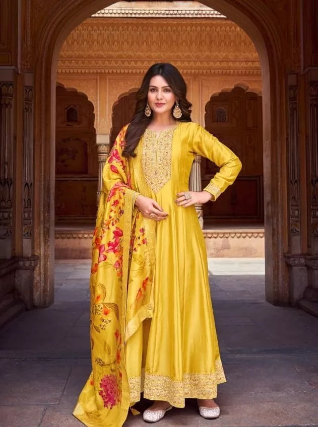 Silk Indian Wedding Pakistani Wear Top Bottom & Dupatta