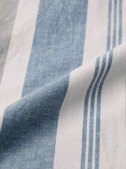 Stripes Marine Cotton Linen Shirts