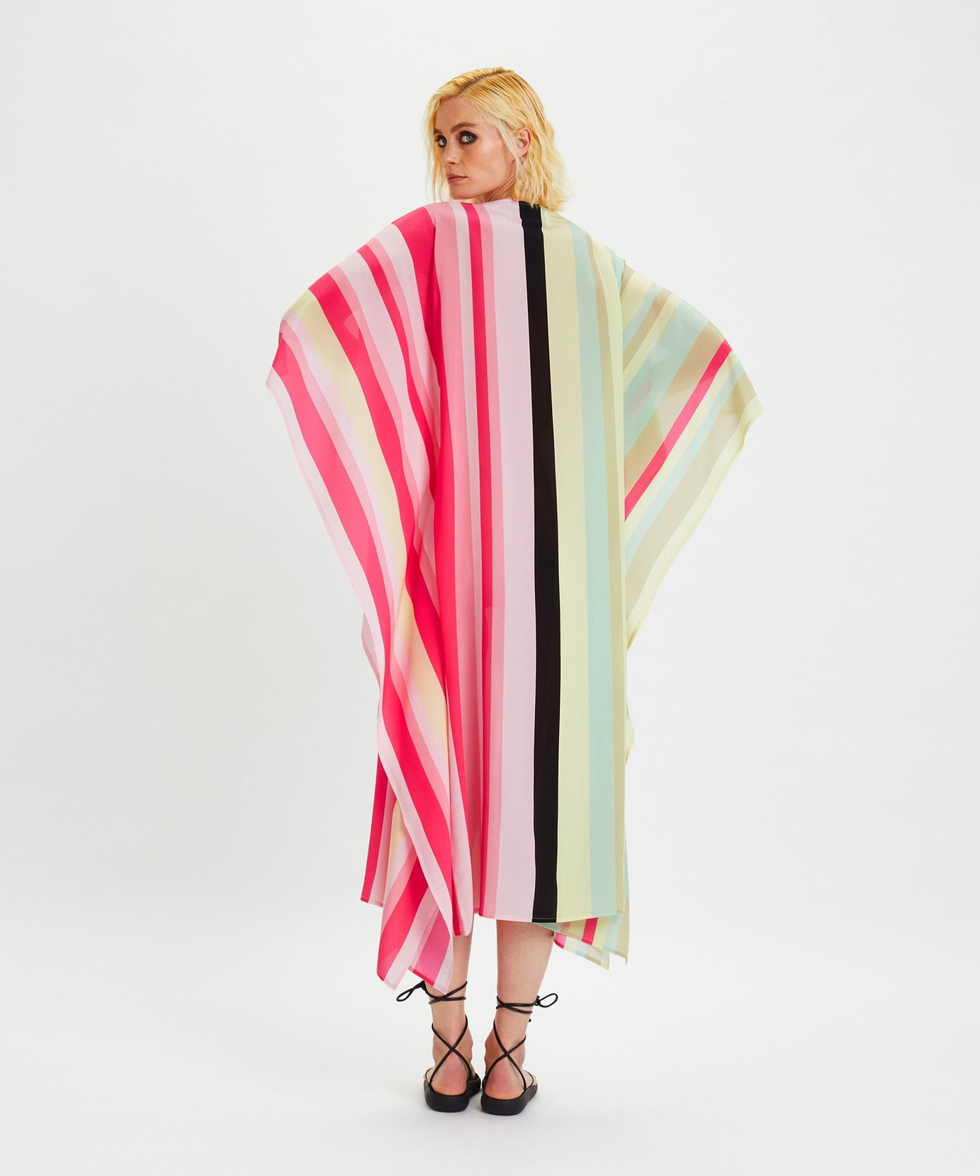 Lightweight Silk Crepe Kaftan Dress - Flowy and Stylish Caftan For Women's