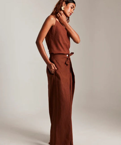 Co-Linen Camisole Top & Wrap Pants