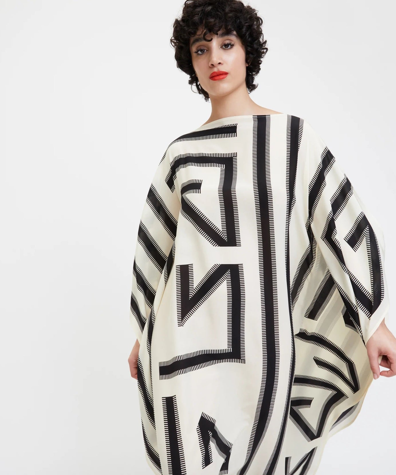 French Moss Silk Kaftan, Luxe Resort & Lounge Wear Caftan For Women's