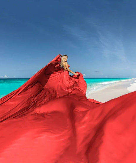 Long Flying Dress - Infinity Style with Adjustable Sizes - Electric Blue Flying Dress