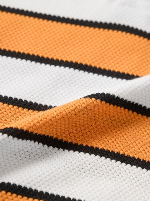 Popcorn Stripes Varsity Blaze Men Rugby Polos T-shirt