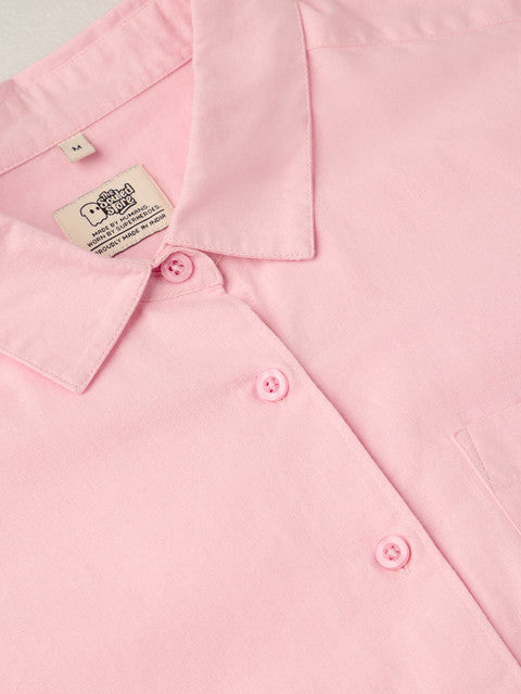 Cotton Linen Flamingo Women Shirts