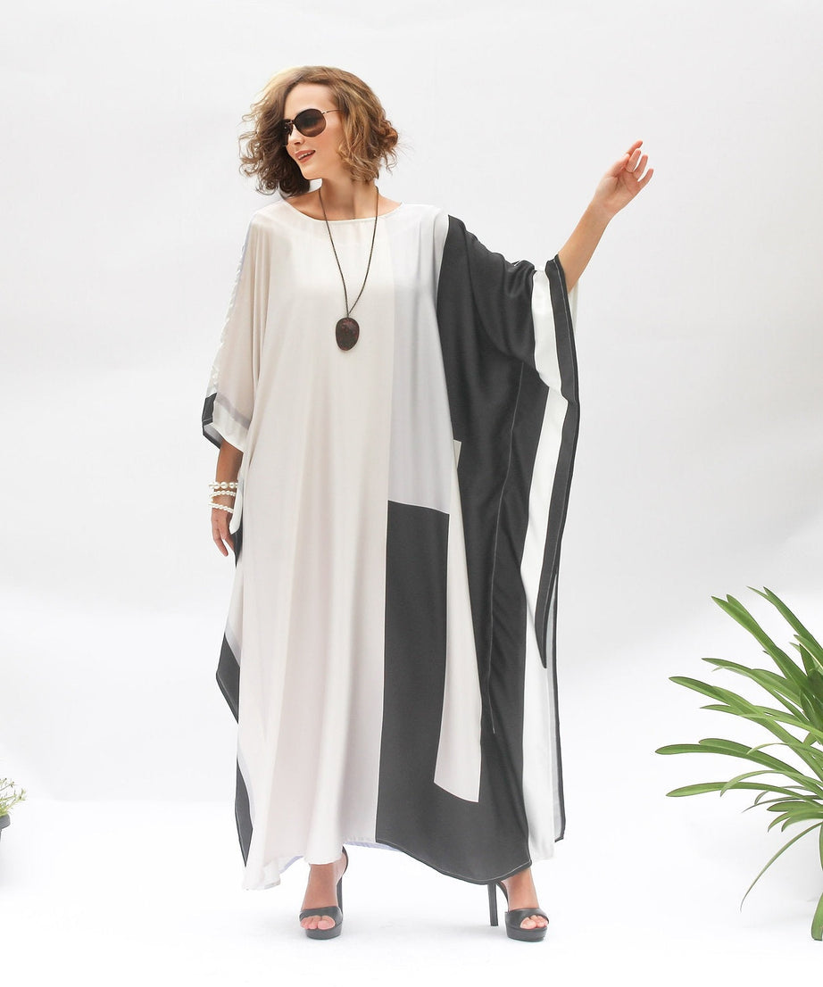 Soft Satin Silk Kaftan - Luxurious Maxi Dress for Women's