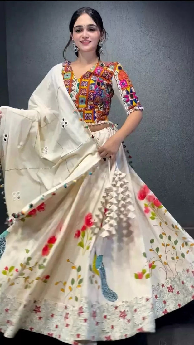 Rayon Digital Print Lehenga Blouse & Dupatta
