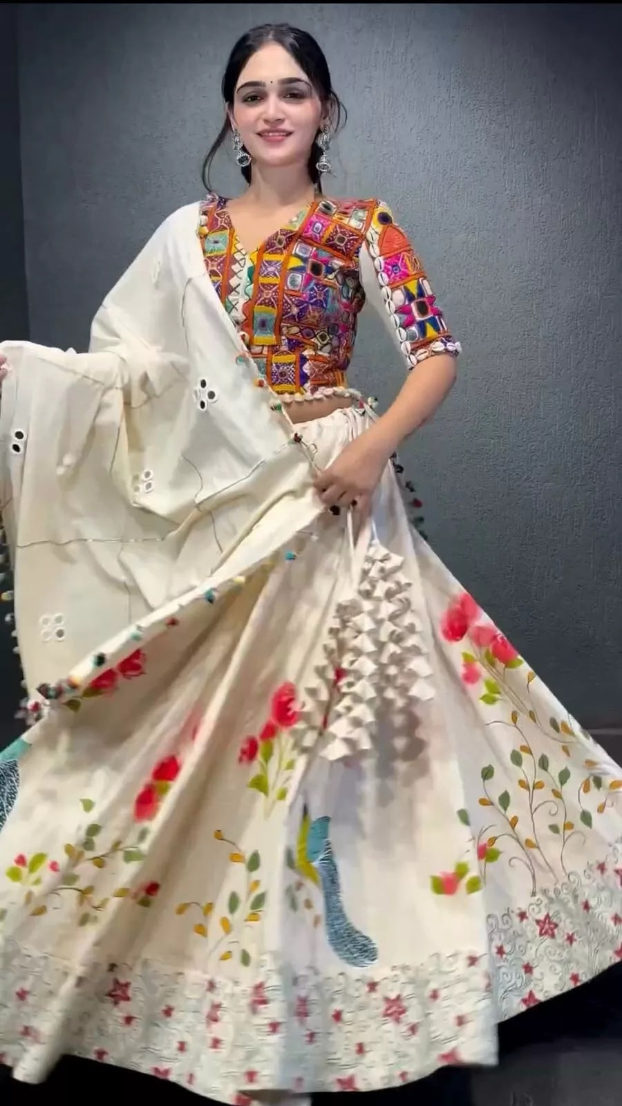 Rayon Digital Print Lehenga Blouse & Dupatta