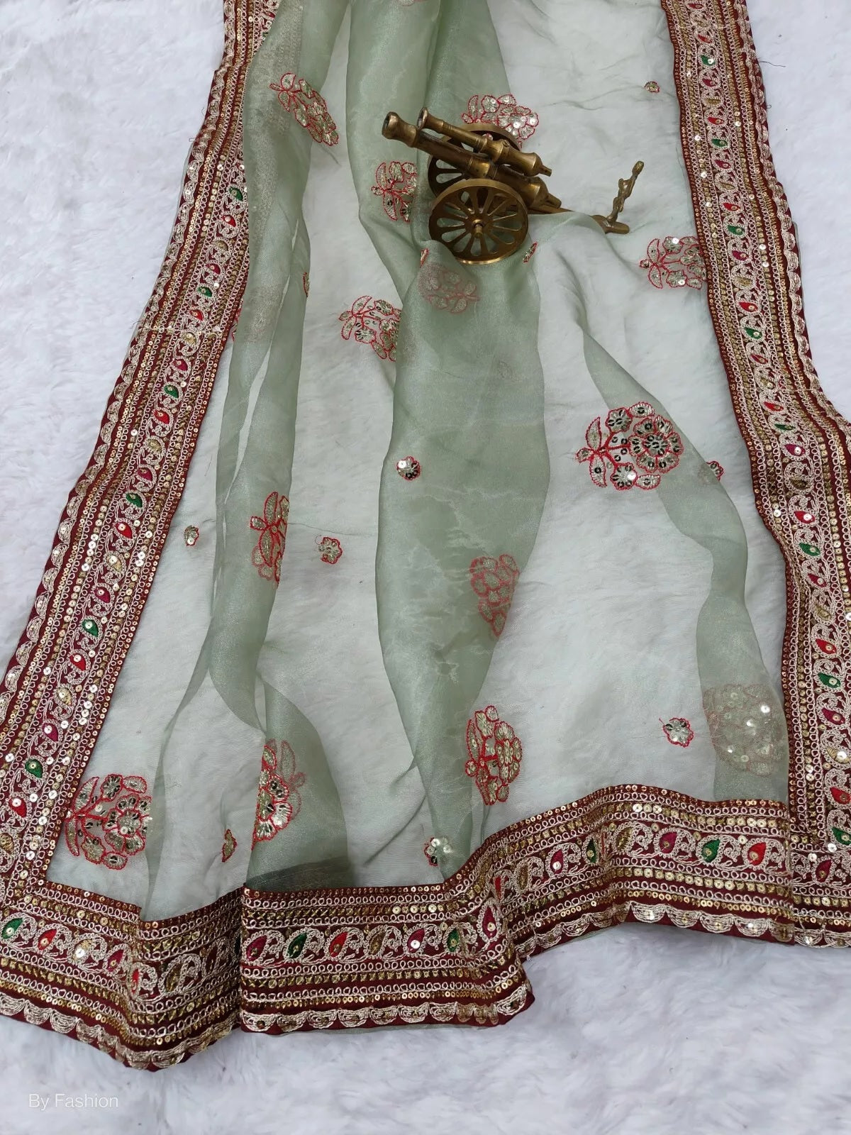 Wedding Bollywood Soft Light Organza Saree,Festival PartyWear Sari & Blouse