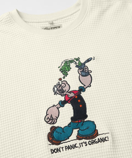Textured  Popeye Don't Panic Oversized T-Shirts