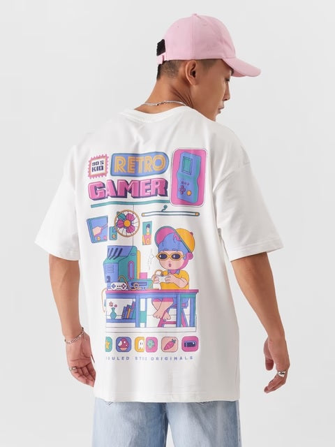 Retro Gamer Oversized T-Shirts