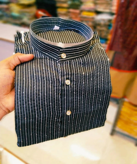 Men's Crossed Kurta Pajama Set For Men's