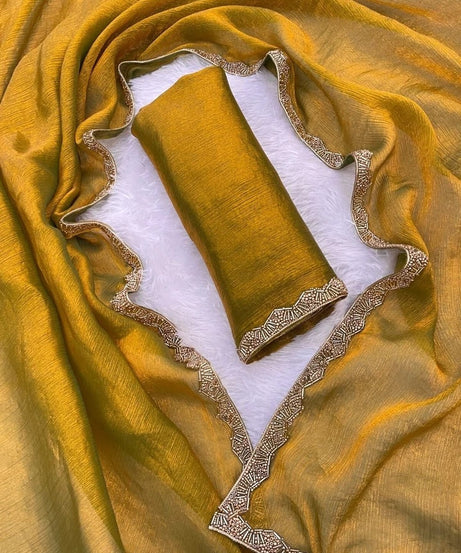 Women's Party Wear Frandy Crush Saree With Blouse 11-JR