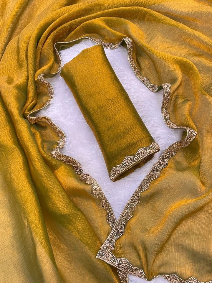 Women's Party Wear Frandy Crush Saree With Blouse 11-JR