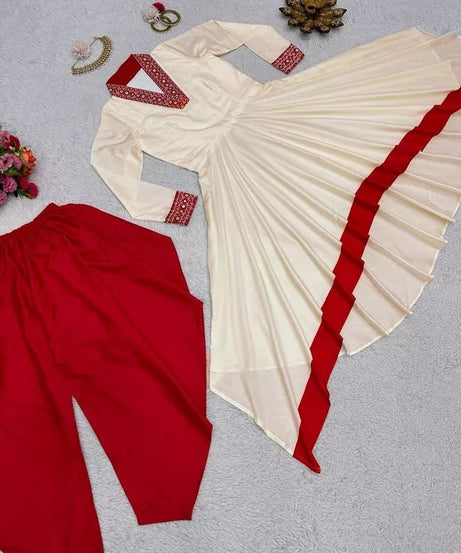 Indian Bollywood Ethnic Silk Suit Dhoti & 2 Piece Set