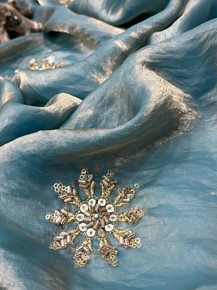 Women's Fandy Satin Silk Saree With Blouse 11-RV