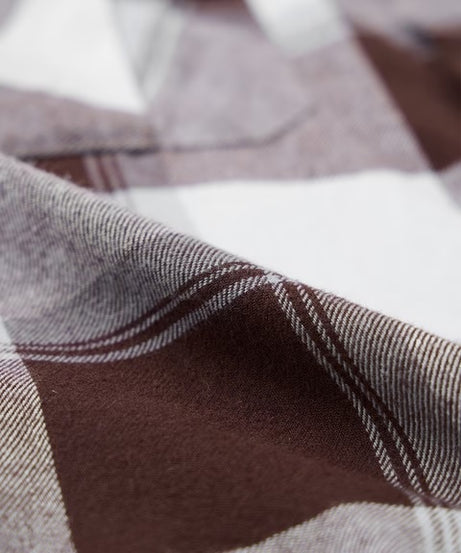 Plaid Rust Men Utility Shirts