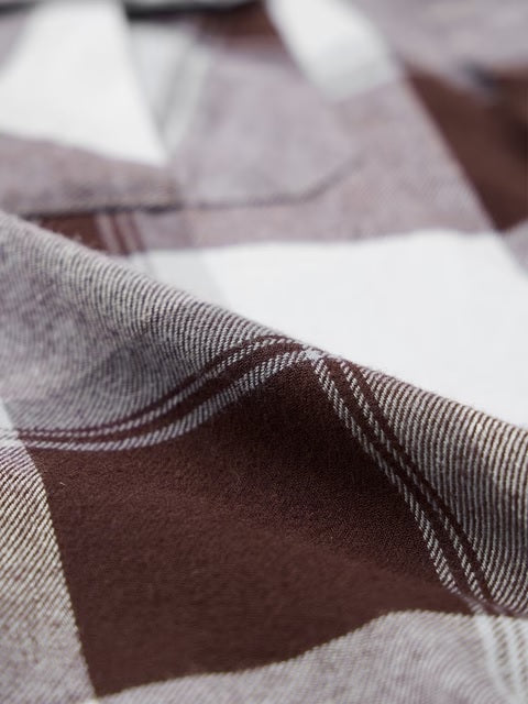 Plaid Rust Men Utility Shirts