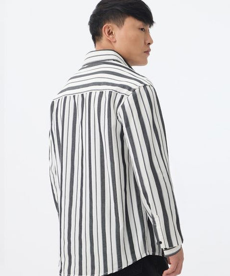 Stripe Blackline Men Relaxed Shirts