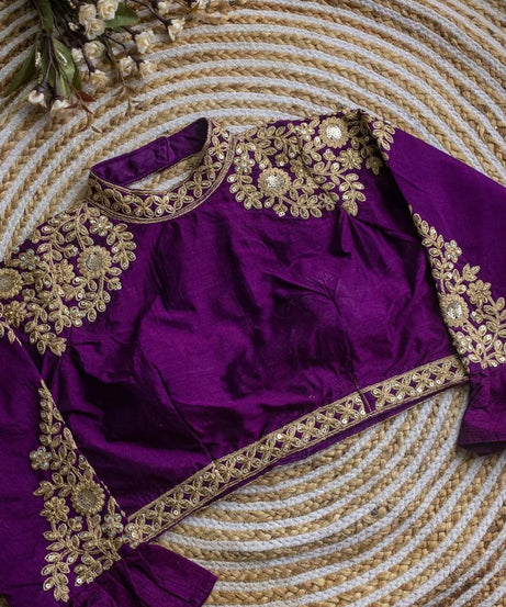 Glossy Silk Saree Blouse