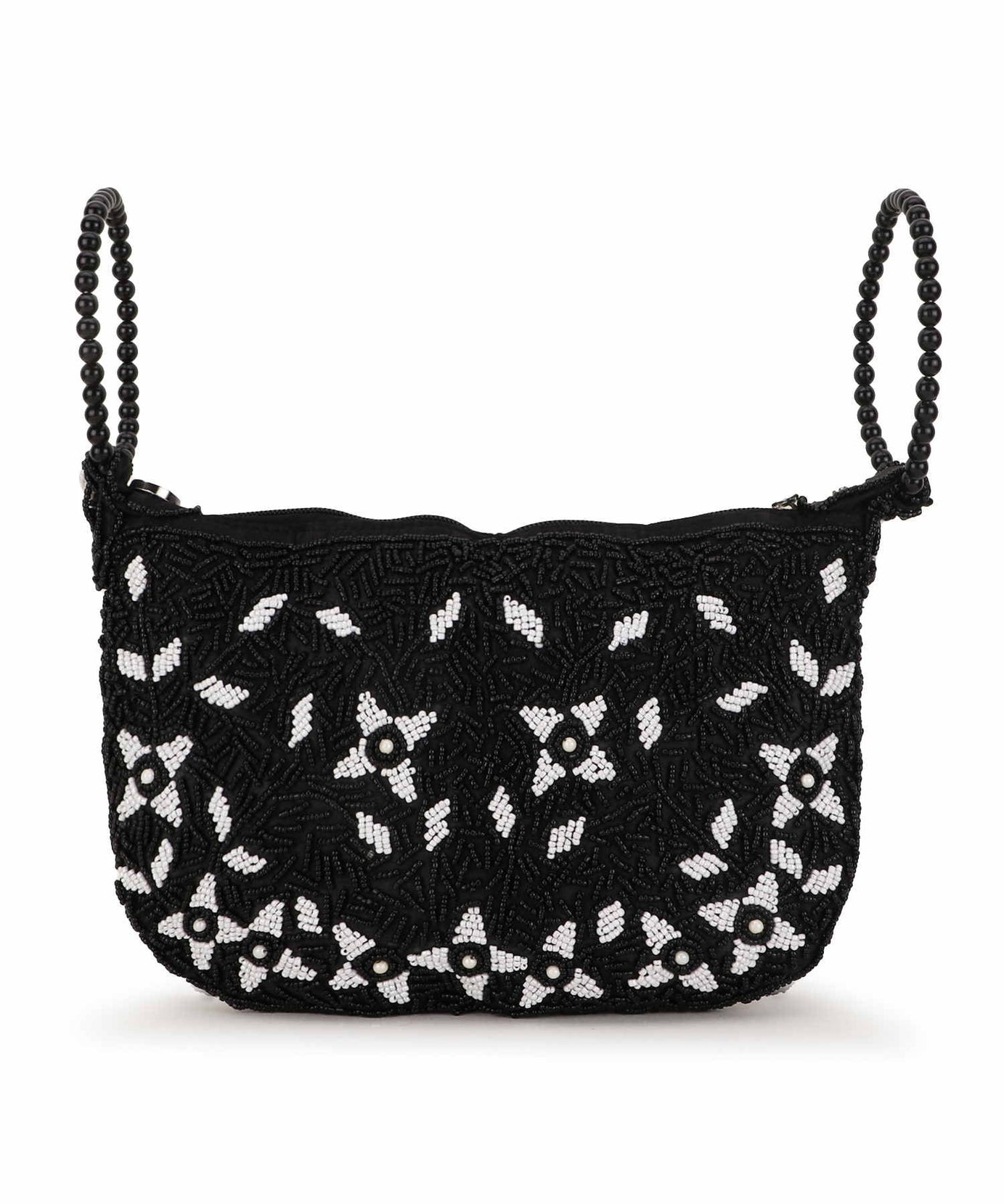 Dangle Abstract Embellished Faux Silk Potli Bag