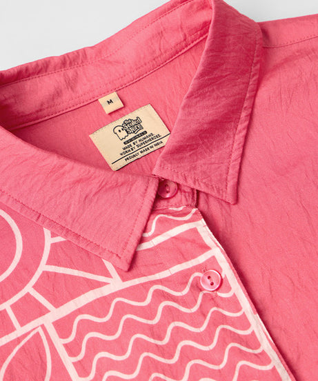 Textured Desert Rose Women Boyfriend Shirts